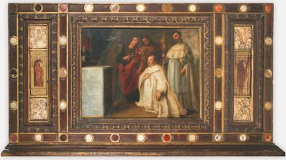 Panneau rectangulaire de boiserie à trois...