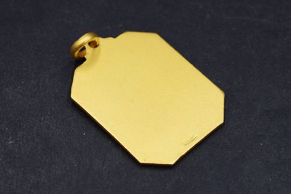 Médaille en or jaune 18k (750) représentant...