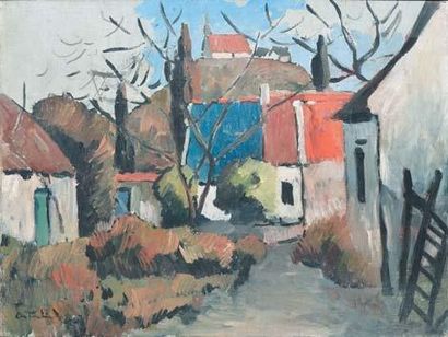 Anders OSTERLIND
Coin de village Huile sur...