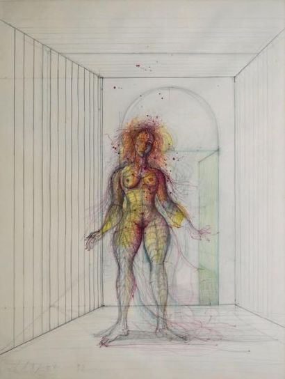 Jean CARZOU
Nu debout, 1982 Encre et crayons...