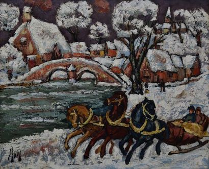 Henry D'ANTY
La troïka au petit pont sous...