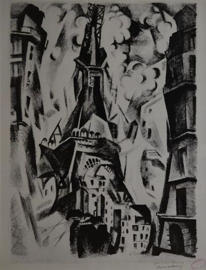 Robert DELAUNAY, d'après
Tour Eiffel Lithographie...