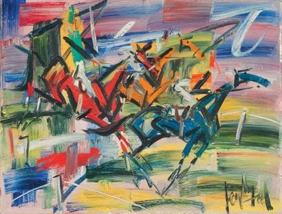 GEN PAUL
Courses d'obstacles Huile sur toile,...