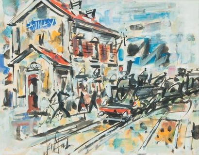 GEN PAUL
La gare d'Aunay Gouache, signée...