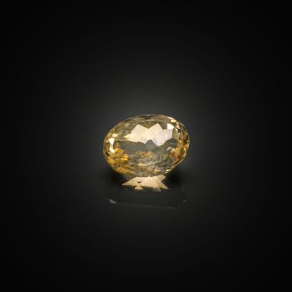 Quartz lemon ovale sur papier. 
Poids : 6.80...