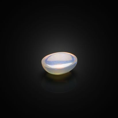 Opale ovale cabochon sur papier. 
Poids :...