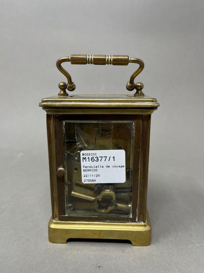 Pendulette de voyage d'officier réveil en...