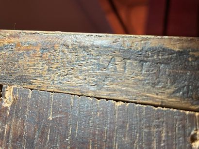 SECRETAIRE DROIT en bois de placage marqueté...