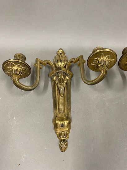 Paire d'appliques à deux bras de lumière...