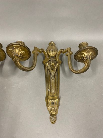 Paire d'appliques à deux bras de lumière...