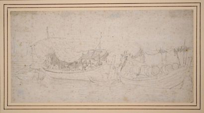 Attribué à VERNET, Joseph Claude (1714-1789)
Barques,...