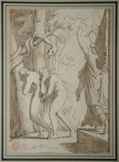 BÉNOUVILLE Léon, 1821-1859, 
Adam et Eve...