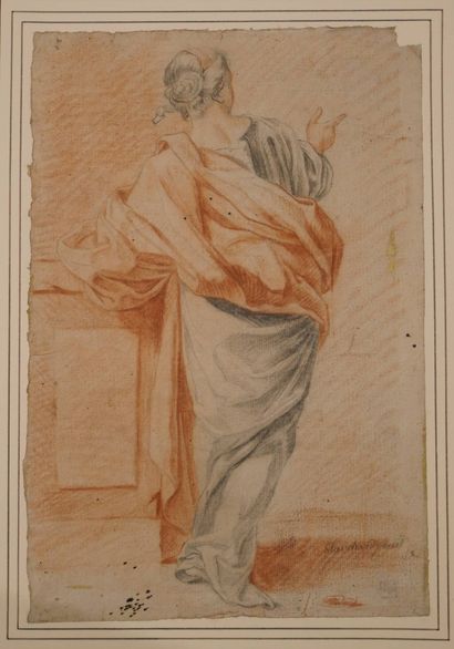 École française XVIIe siècle
Femme allongée
Sanguine...