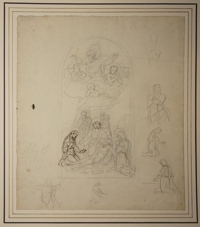 DUMAS Michel, 1812-1885, 
Descente de croix...