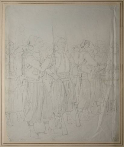 BELLANGÉ Hippolyte, d'après, 
Tirailleurs...