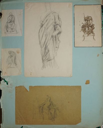 CHAPU Henri, attribué à, 
Femme drapée -...