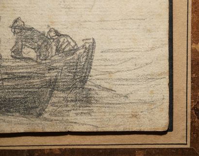 BOUDIN Eugène, 1824-1898, 
Barques de pêcheurs...