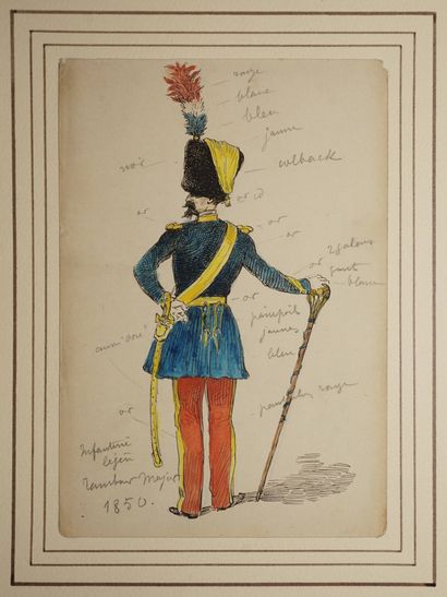 DETAILLE Édouard, entourage de, 
Étude de...