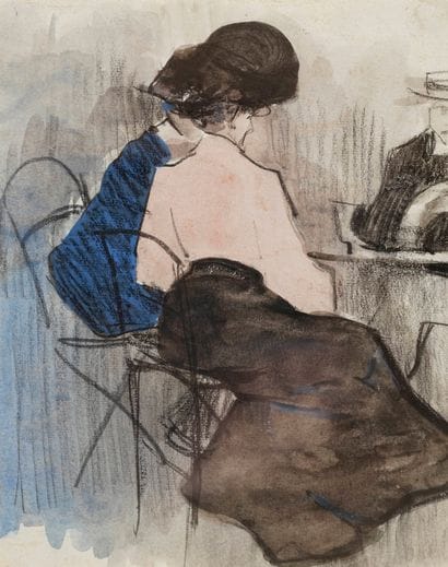 VILLODAS Fernando, 1883-1920, 
Deux élégantes...