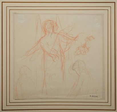 LEHMANN Henri, 1814-1882, 
Ange bénissant...