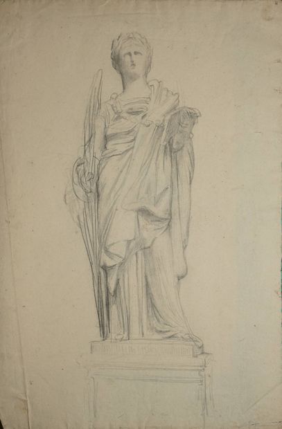 CHAPU Henri, attribué à, 
Statue au livre...