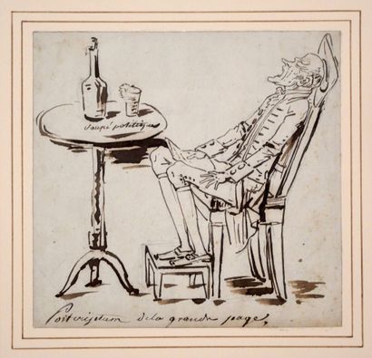 École française, vers 1800
Caricature : Le...