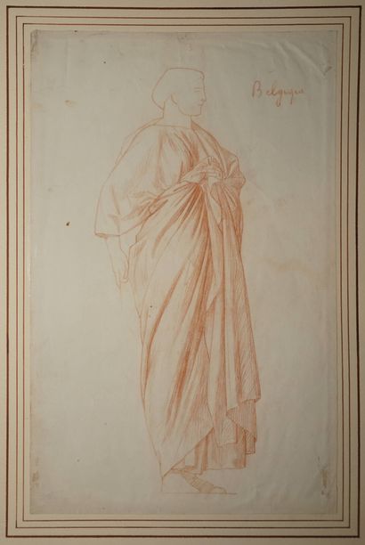 GÉRÔME Jean-Léon, 1824-1904, 
Femme drapée...