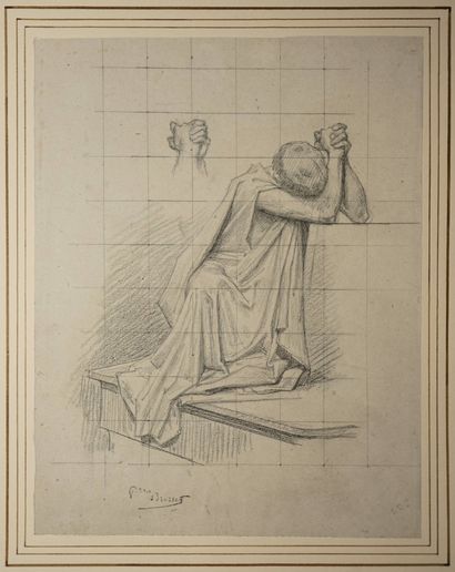 BRISSET Pierre, 1810-1890, 
Figure en prière,...