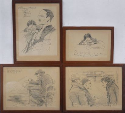 BERINGS Louis, 1888-1966,
Ensemble de quatre...