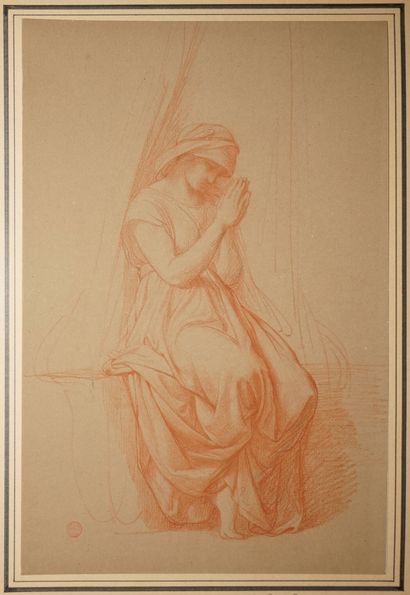 BÉNOUVILLE Léon, 1821-1859, 
Femme en prière,...