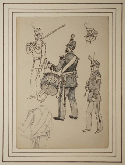 DETAILLE Édouard, entourage de, 
Tambour...