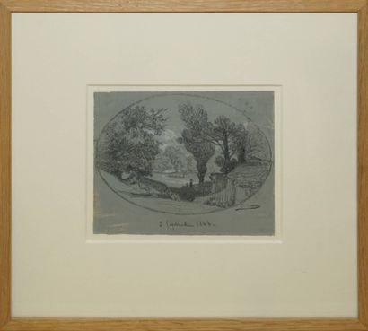 DAMOUR Charles, 1813-1860, 
Paysage, 3 septembre...