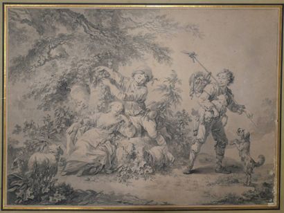 École française du XVIIIe siècle
Deux bergers,...