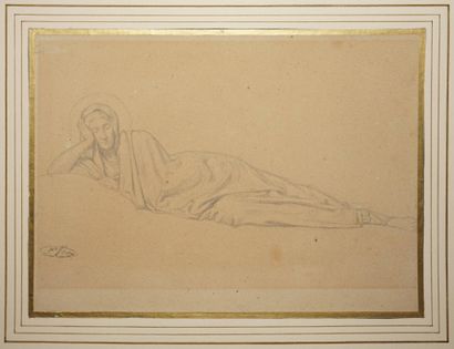 FLANDRIN Hippolyte, 1809-1864, 
Vierge couchée,...