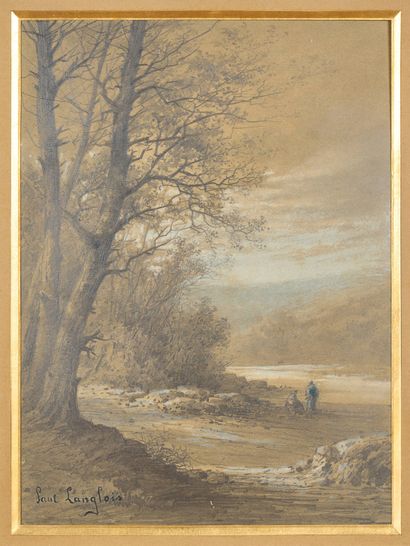 Paul LANGLOIS (1858-1906)
Couple de paysans...