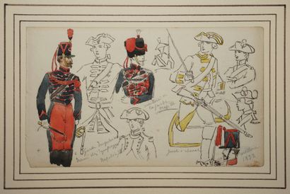DETAILLE Édouard, entourage de, 
Étude d'un...