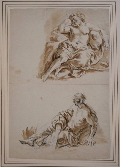 École française, XVIIIe siècle
Étude de figures,...