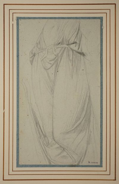 LEHMANN Henri, 1814-1882, 
Étude de draperie,...