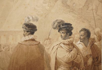 DEVÉRIA Eugène, attribué à, 
Henri IV et...