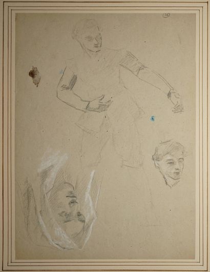 MERSON Luc-Olivier, entourage de, 
Femme...