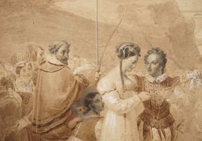 DEVÉRIA Eugène, attribué à, 
Henri IV et...