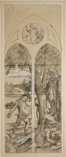 MOREAU-NÉRET Adrien, entourage de, 
Les semailles,...