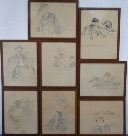 BERINGS Louis, 1888-1966,
Ensemble de huit...