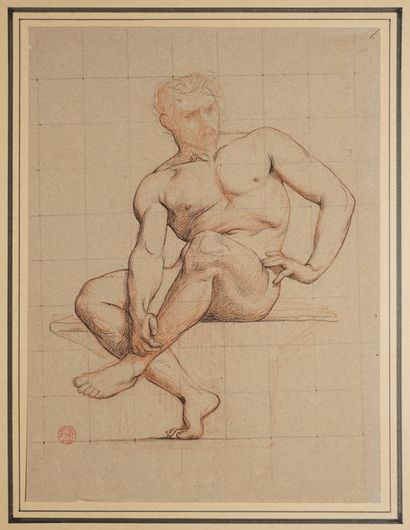 BÉNOUVILLE Léon, 1821-1859, 
Étude d'homme...