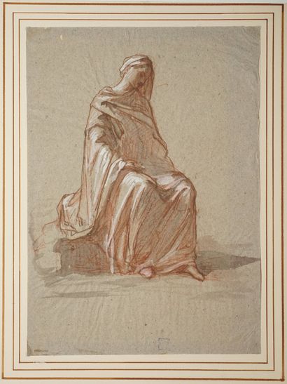 ÉCOLE FRANÇAISE MILIEU XIXe siècle, 
Femme...