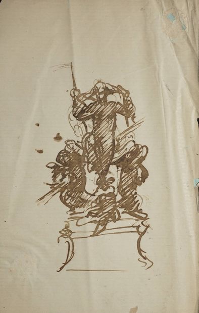 CHAPU Henri, attribué à, 
L'été,
Plume et...
