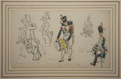 DETAILLE Édouard, entourage de, 
Étude d'un...
