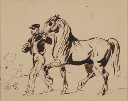 LALAISSE François Hippolyte, 1810-1884, 
Cheval...