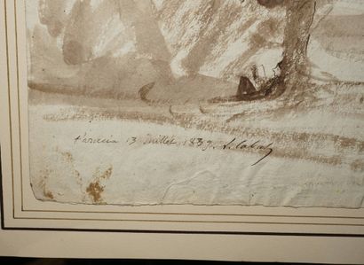 CABAT Louis, 1812-1893, 
Lecteur au pied...
