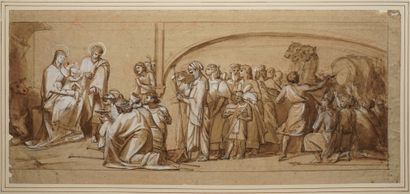 GUICHARD Joseph Benoît, attribué à, 
L'adoration...